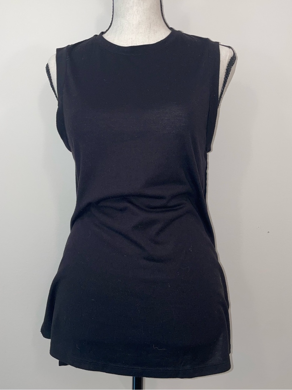 Athletic Works Black Longline Side Slit Tank Small